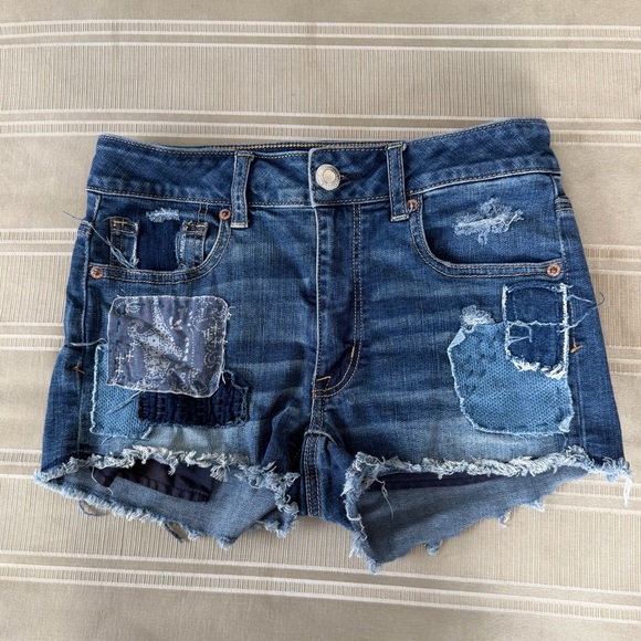 American Eagle Outfitters Pants - American Eagle Outfitters Distressed Blue Jean Shorts